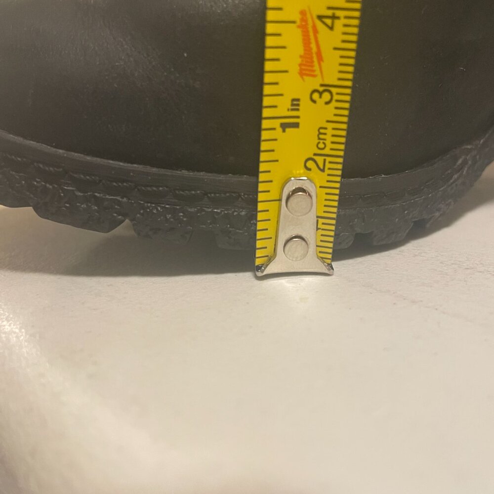 Rare Timberland Glancy Boots 7 Black Leather | Heel Lace Up Combat, Discontinued - Picture 13 of 15